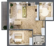 3 pokoje, mieszkanie 65,28 m², piętro 2, oferta nr D1.30.M19, Wawer GO 2.0, Warszawa, Wawer, Falenica, ul. Przylaszczkowa 17