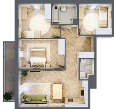 4 pokoje, mieszkanie 70,06 m², piętro 1, oferta nr D2.20.M11, Wawer GO 2.0, Warszawa, Wawer, Falenica, ul. Przylaszczkowa 17