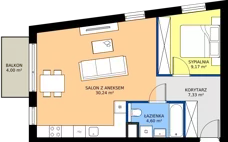 2 pokoje, mieszkanie 51,34 m², piętro 3, oferta nr B32, Daszyńskiego Park, Katowice, Wełnowiec-Józefowiec, ul. Daszyńskiego 38