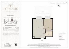 2 pokoje, mieszkanie 35,84 m², piętro 1, oferta nr 4B.17, Podlesie, Gliwice, Szobiszowice, ul. Tarnogórska 86