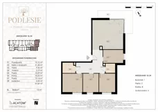 5 pokoi, mieszkanie 97,69 m², piętro 2, oferta nr 1B.24, Podlesie, Gliwice, Szobiszowice, ul. Tarnogórska 86