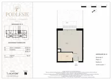 1 pokój, mieszkanie 28,58 m², parter, oferta nr 2B.14, Podlesie, Gliwice, Szobiszowice, ul. Tarnogórska 86