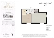 2 pokoje, apartament 48,58 m², piętro 1, oferta nr 2B.22, Podlesie, Gliwice, Szobiszowice, ul. Tarnogórska 86