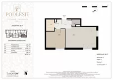 2 pokoje, mieszkanie 48,58 m², piętro 2, oferta nr 2B.27, Podlesie, Gliwice, Szobiszowice, ul. Tarnogórska 86