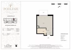 1 pokój, apartament 27,25 m², piętro 3, oferta nr 2B.30, Podlesie, Gliwice, Szobiszowice, ul. Tarnogórska 86