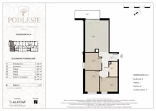 4 pokoje, apartament 70,44 m², piętro 1, oferta nr 4A.4, Podlesie, Gliwice, Szobiszowice, ul. Tarnogórska 86