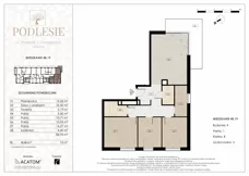5 pokoi, apartament 86,93 m², piętro 1, oferta nr 4B.19, Podlesie, Gliwice, Szobiszowice, ul. Tarnogórska 86