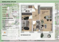 3 pokoje, mieszkanie 50,10 m², piętro 2, oferta nr 1/M12, Osiedle Wieniawskiego - etap V, Rzeszów, Słocina, ul. Wieniawskiego