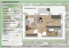 2 pokoje, mieszkanie 39,43 m², piętro 1, oferta nr 1/M70, Osiedle Wieniawskiego - etap V, Rzeszów, Słocina, ul. Wieniawskiego