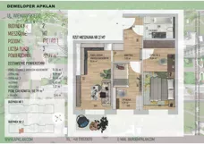 3 pokoje, mieszkanie 50,79 m², piętro 1, oferta nr 2/M7, Osiedle Wieniawskiego - etap V, Rzeszów, Słocina, ul. Wieniawskiego