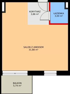 4 pokoje, mieszkanie 84,49 m², piętro 2, oferta nr H/2/16, Natura Park, Łódź, Widzew, Dolina Łódki, ul. Listopadowa