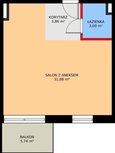 4 pokoje, mieszkanie 84,38 m², piętro 2, oferta nr I/2/16, Natura Park, Łódź, Widzew, Dolina Łódki, ul. Listopadowa