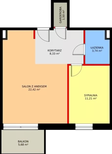 2 pokoje, mieszkanie 47,90 m², piętro 2, oferta nr I/2/23, Natura Park, Łódź, Widzew, Dolina Łódki, ul. Listopadowa