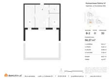 3 pokoje, mieszkanie 56,37 m², parter, oferta nr B2/33, Osiedle Koncertowa Dolina, Lublin, Czechów Północny, Choiny, ul. Koncertowa
