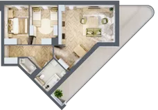 3 pokoje, mieszkanie 60,45 m², piętro 2, oferta nr 5, Quatro, Olsztyn, Zatorze, ul. Poprzeczna