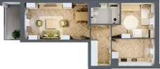 2 pokoje, mieszkanie 49,80 m², piętro 4, oferta nr 13, Quatro, Olsztyn, Zatorze, ul. Poprzeczna