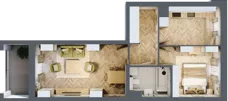 2 pokoje, mieszkanie 49,80 m², piętro 5, oferta nr 42, Quatro, Olsztyn, Zatorze, ul. Poprzeczna