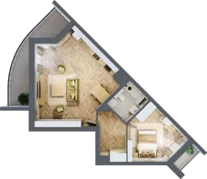 2 pokoje, mieszkanie 51,25 m², parter, oferta nr 57, Quatro, Olsztyn, Zatorze, ul. Poprzeczna