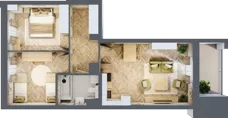 3 pokoje, mieszkanie 56,54 m², piętro 2, oferta nr 95, Quatro, Olsztyn, Zatorze, ul. Poprzeczna
