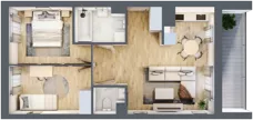 3 pokoje, mieszkanie 52,90 m², piętro 7, oferta nr 26, Apartamenty Horizon II etap, Radom, Akademickie, ul. Kazimierza Pułaskiego / Akademicka