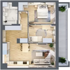 3 pokoje, mieszkanie 60,50 m², piętro 8, oferta nr 128, Apartamenty Horizon II etap, Radom, Akademickie, ul. Kazimierza Pułaskiego / Akademicka
