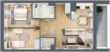 3 pokoje, mieszkanie 52,90 m², piętro 6, oferta nr 23, Apartamenty Horizon II etap, Radom, Akademickie, ul. Kazimierza Pułaskiego / Akademicka