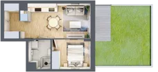 2 pokoje, mieszkanie 32,57 m², piętro 1, oferta nr 49, Apartamenty Horizon II etap, Radom, Akademickie, ul. Kazimierza Pułaskiego / Akademicka