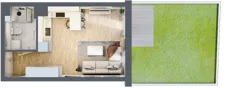 1 pokój, mieszkanie 29,85 m², piętro 2, oferta nr 58, Apartamenty Horizon II etap, Radom, Akademickie, ul. Kazimierza Pułaskiego / Akademicka