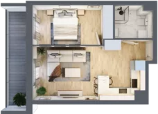 2 pokoje, mieszkanie 38,33 m², piętro 7, oferta nr 121, Apartamenty Horizon II etap, Radom, Akademickie, ul. Kazimierza Pułaskiego / Akademicka