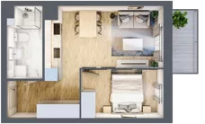 2 pokoje, mieszkanie 35,42 m², piętro 5, oferta nr 96, Apartamenty Horizon II etap, Radom, Akademickie, ul. Kazimierza Pułaskiego / Akademicka