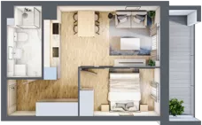 2 pokoje, mieszkanie 35,42 m², piętro 8, oferta nr 127, Apartamenty Horizon II etap, Radom, Akademickie, ul. Kazimierza Pułaskiego / Akademicka