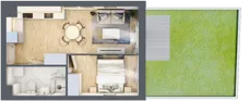 2 pokoje, mieszkanie 33,85 m², piętro 1, oferta nr 47, Apartamenty Horizon II etap, Radom, Akademickie, ul. Kazimierza Pułaskiego / Akademicka
