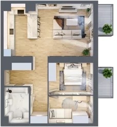 3 pokoje, mieszkanie 64,23 m², piętro 6, oferta nr 106, Apartamenty Horizon II etap, Radom, Akademickie, ul. Kazimierza Pułaskiego / Akademicka