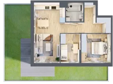 3 pokoje, mieszkanie 57,48 m², piętro 1, oferta nr 52, Apartamenty Horizon II etap, Radom, Akademickie, ul. Kazimierza Pułaskiego / Akademicka