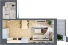 1 pokój, mieszkanie 26,92 m², piętro 3, oferta nr 74, Apartamenty Horizon II etap, Radom, Akademickie, ul. Kazimierza Pułaskiego / Akademicka