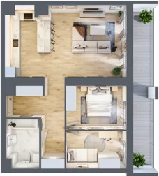 3 pokoje, mieszkanie 64,23 m², piętro 8, oferta nr 126, Apartamenty Horizon II etap, Radom, Akademickie, ul. Kazimierza Pułaskiego / Akademicka
