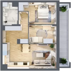 3 pokoje, mieszkanie 60,50 m², piętro 7, oferta nr 118, Apartamenty Horizon II etap, Radom, Akademickie, ul. Kazimierza Pułaskiego / Akademicka