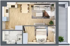 2 pokoje, mieszkanie 39,87 m², piętro 8, oferta nr 125, Apartamenty Horizon II etap, Radom, Akademickie, ul. Kazimierza Pułaskiego / Akademicka