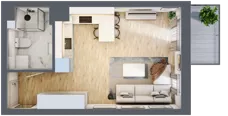 1 pokój, mieszkanie 29,85 m², piętro 2, oferta nr 58, Apartamenty Horizon II etap, Radom, Akademickie, ul. Kazimierza Pułaskiego / Akademicka