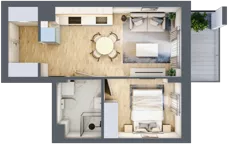 2 pokoje, mieszkanie 32,57 m², piętro 1, oferta nr 49, Apartamenty Horizon II etap, Radom, Akademickie, ul. Kazimierza Pułaskiego / Akademicka