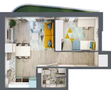 2 pokoje, mieszkanie 39,23 m², parter, oferta nr M3, Apartamenty Serene , Kielce, KSM, ul. Zagórska