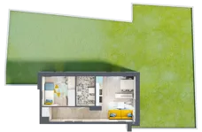 2 pokoje, mieszkanie 32,74 m², parter, oferta nr M4, Apartamenty Serene , Kielce, KSM, ul. Zagórska