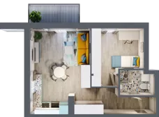 2 pokoje, mieszkanie 43,95 m², piętro 4, oferta nr M27, Apartamenty Serene , Kielce, KSM, ul. Zagórska