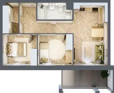 3 pokoje, mieszkanie 56,41 m², piętro 1, oferta nr 21, Alta Novum, Bydgoszcz, Stary Fordon, ul. Altanowa 22