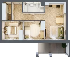 3 pokoje, mieszkanie 56,41 m², parter, oferta nr 16, Alta Novum, Bydgoszcz, Stary Fordon, ul. Altanowa 22