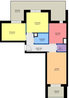 3 pokoje, mieszkanie 67,44 m², piętro 5, oferta nr M59, Nałęczowska - etap I, Lublin, Szerokie, ul. Nałęczowska 67