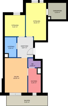3 pokoje, mieszkanie 68,78 m², piętro 2, oferta nr M97, Nałęczowska - etap I, Lublin, Szerokie, ul. Nałęczowska 67
