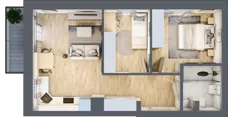 3 pokoje, mieszkanie 48,05 m², piętro 4, oferta nr 27, Esperanto Park Budynek B2, Olsztyn, Podleśna, ul. Zamenhofa