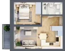 2 pokoje, mieszkanie 32,37 m², piętro 1, oferta nr 8, Esperanto Park Budynek B2, Olsztyn, Podleśna, ul. Zamenhofa