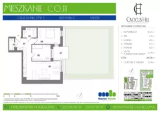 3 pokoje, mieszkanie 65,04 m², piętro 2, oferta nr B.2.9, Crocus Hill, Szczecin, Śródmieście, Śródmieście Północ, ul. Jerzego Janosika 2, 2A, 3, 3A